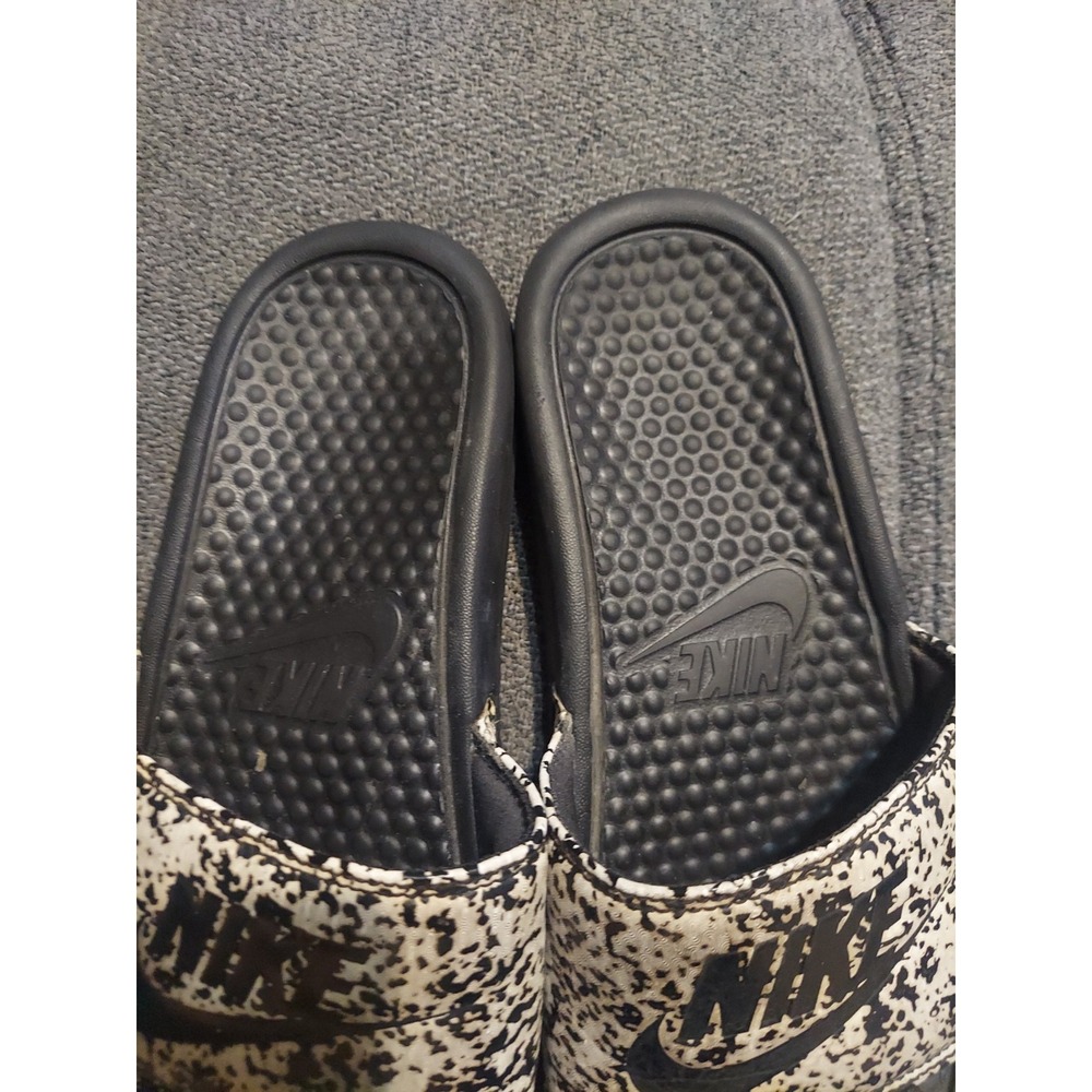 Nike Benassi JDI Slides Sandals Black White Men Sz 7 Slip-On Sports Summer - Picture 4 of 10